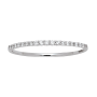 Demi-Alliance serti griffes 19 diamants Or gris 18 Carats
