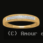 Alliance serti 2 rangs diamants Or jaune 18 Carats