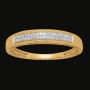 Alliance serti 2 rangs diamants Or jaune 18 Carats