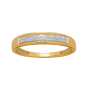 Alliance serti 2 rangs diamants Or jaune 18 Carats