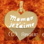 Pendentif coeur 'Maman je t'aime' Or 9 Carats