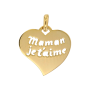 Pendentif coeur 'Maman je t'aime' Or 9 Carats