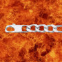Bracelet maille Alternée 21 cm Argent 925 rhodié