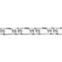 Bracelet maille Alternée 21 cm Argent 925 rhodié