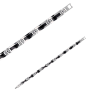 Bracelet acier brillant et acier noir