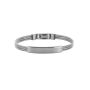 Bracelet acier câbles avec plaque à graver