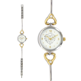 Montre Lutetia boîtier et bracelet métal bicolore