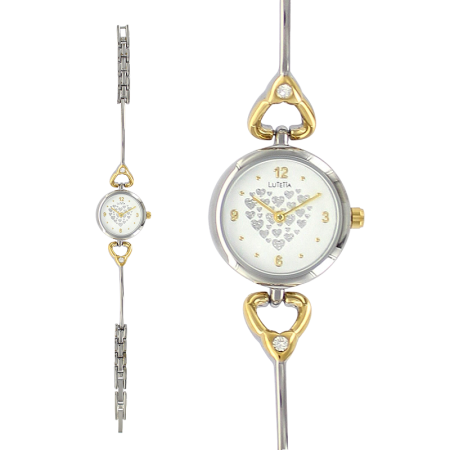 Montre Lutetia boîtier et bracelet métal bicolore