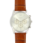 Montre homme boîtier métal cadran argenté