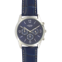 Montre homme boîtier métal cadran Bleu