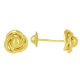 Boucles d'oreilles 3 cercles et demi-boule Or