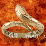 Bague serpent écaillé 3mm Or 18 Carats