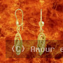 Boucles d'oreilles pendantes noeud Forçat Or