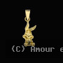 Pendentif Bugs Bunny 15x6mm Or 18 Carats