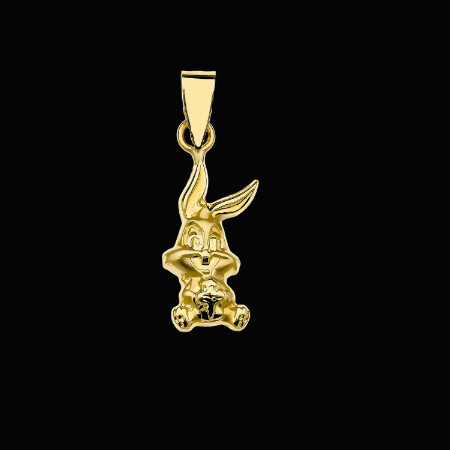 Pendentif Bugs Bunny 15x6mm Or 18 Carats