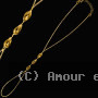 Chaîne main maille Forçat 3 noeuds claire 2mm Or