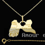 Pendentif Chaine Carte de la Guadeloupe Or