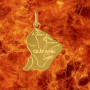 Pendentif carte de la Guyane 22mm Or