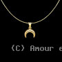 Pendentif Chaine Mini Corne Brillant Or