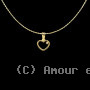 Pendentif Chaine Mini Coeur Zircone Or