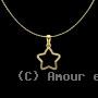 Pendentif Chaine Etoile Ajouré 12mm Or