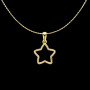 Pendentif Chaine Etoile Ajouré 12mm Or