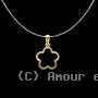 Pendentif Chaine Fleur Ajouré 12mm Or