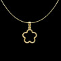 Pendentif Chaine Fleur Ajouré 12mm Or