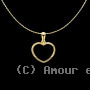 Pendentif Chaine Coeur Ajouré 13mm Or