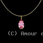 Pendentif Chaine Griffes Zirconium Rose Or