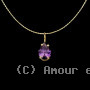 Pendentif Chaine Griffes Zirconium amethyste Or
