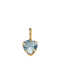 Pendentif Chaine Coeur Zirconium Bleu Or