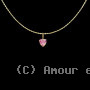 Pendentif Chaine Coeur Zirconium Rose Or