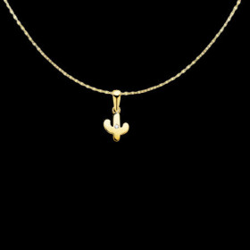 Pendentif Chaine Mini Cactus OZ Or