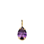 Pendentif Chaine Griffes Zirconium amethyste Or