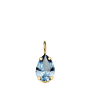 Pendentif Chaine Griffes Zirconium Bleu Or