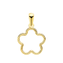 Pendentif Chaine Fleur Ajouré 12mm Or
