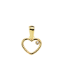 Pendentif Chaine Mini Coeur Zircone Or