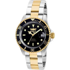 Montre Homme Auto Acier Pro Diver Argent/Noir