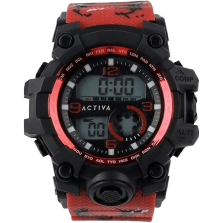 Montre Homme Activa Digital Cadran Rouge