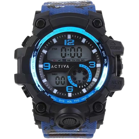 Montre Homme Activa Digital Cadran Bleu