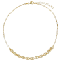 Collier maille grains de café orné d'oxydes