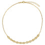 Collier maille grains de café orné d'oxydes