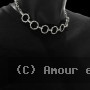 Collier anneaux 42cm en acier inoxydable