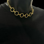 Collier anneaux 42cm en acier inoxydable