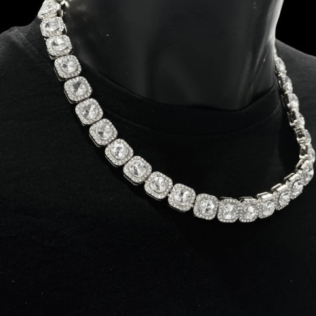 Collier chaine tennis Pierre Oxyde de Zirconium
