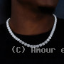 Collier chaine tennis Pierre Oxyde de Zirconium