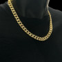 Collier cubain strassées acier inoxydable