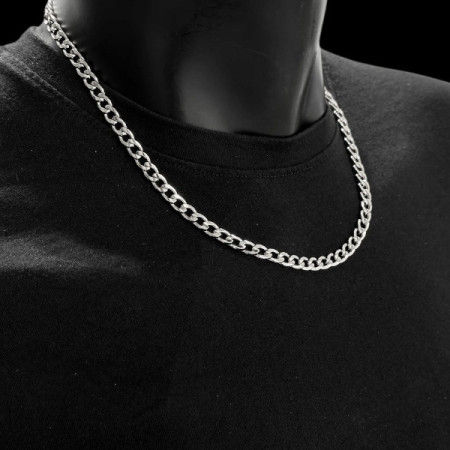 Collier maillons cubains acier inoxydable