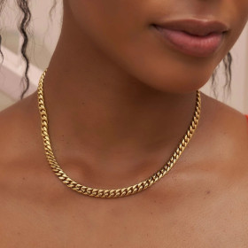 Collier maillons cubains acier inoxydable